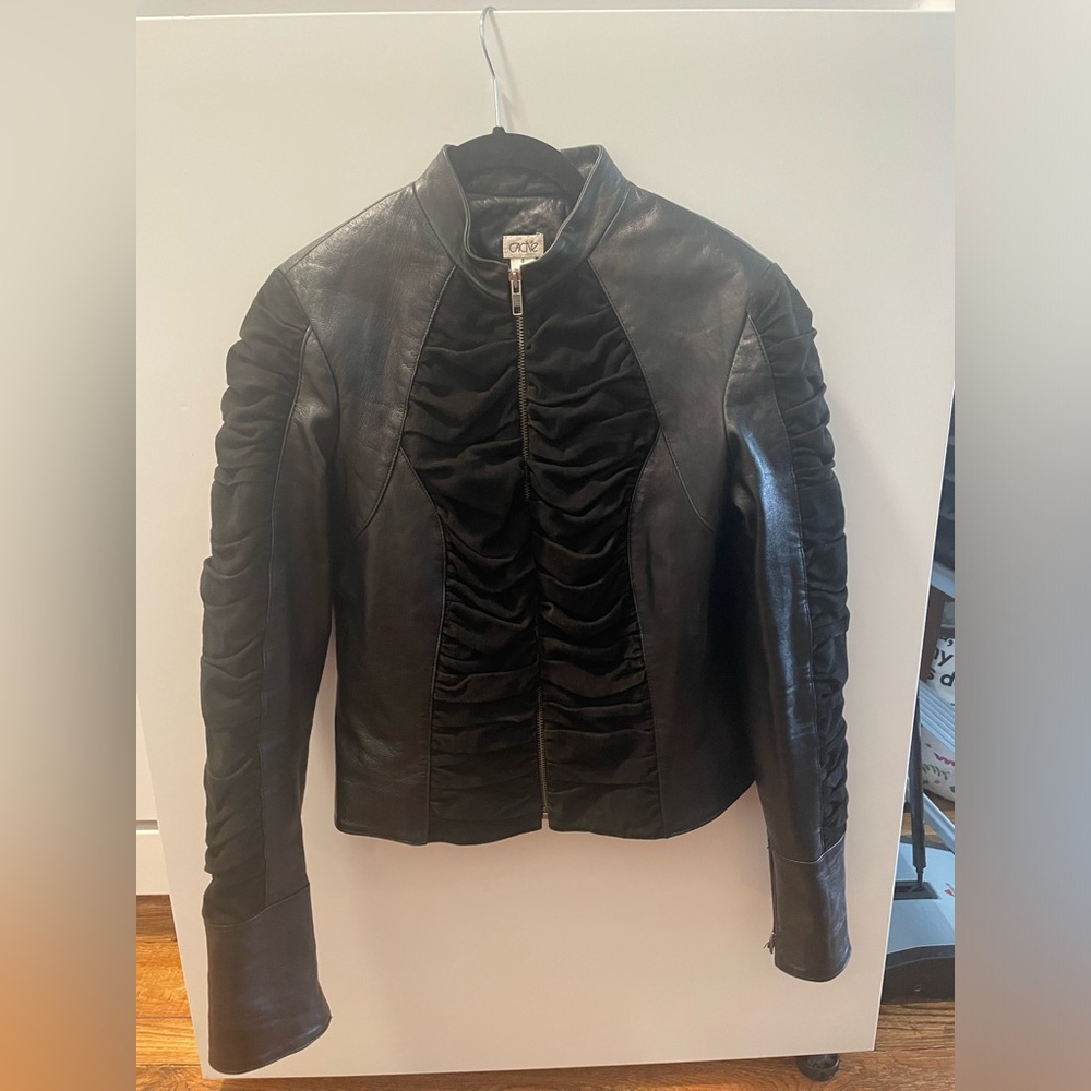 Late 90’s black leather and suede jacket